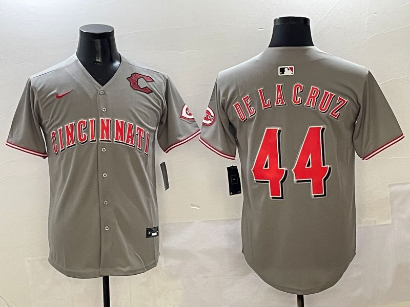 Men Cincinnati Reds #44 Delacruz Grey Game Nike 2025 MLB Jersey style 6->cincinnati reds->MLB Jersey